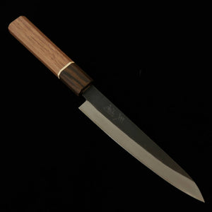 MIURA petty Kusanagi, Aogami n°1, sandwich inox, finition noire, manche SGW octogonal (150 mm)