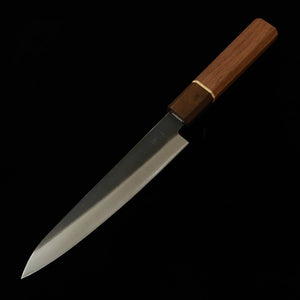 MIURA petty Kusanagi, Aogami n°1, sandwich inox, finition noire, manche SGW octogonal (150 mm)