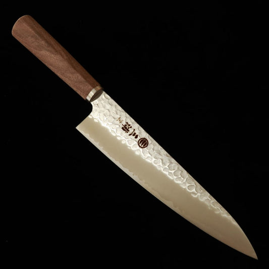 三浦 MIURA 牛刀 VG10 鎚目 ウォルナット柄（200mm）