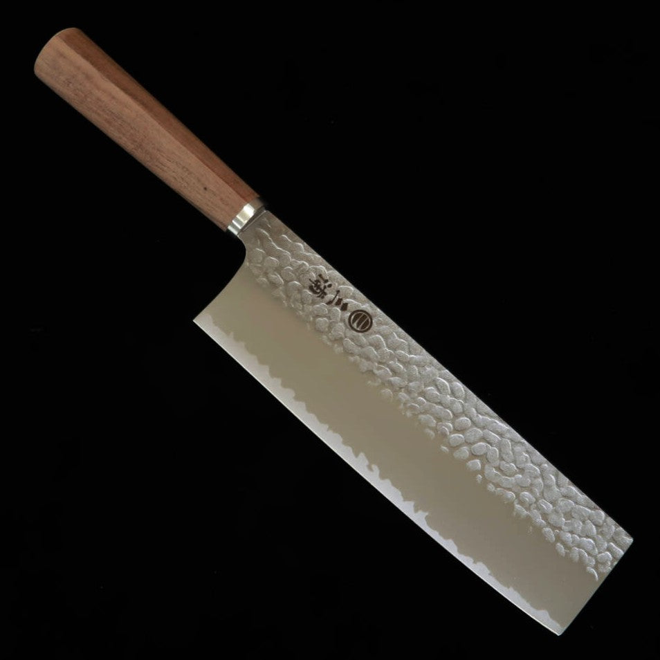 三浦 MIURA 菜切 VG10 鎚目 ウォルナット柄（180mm）