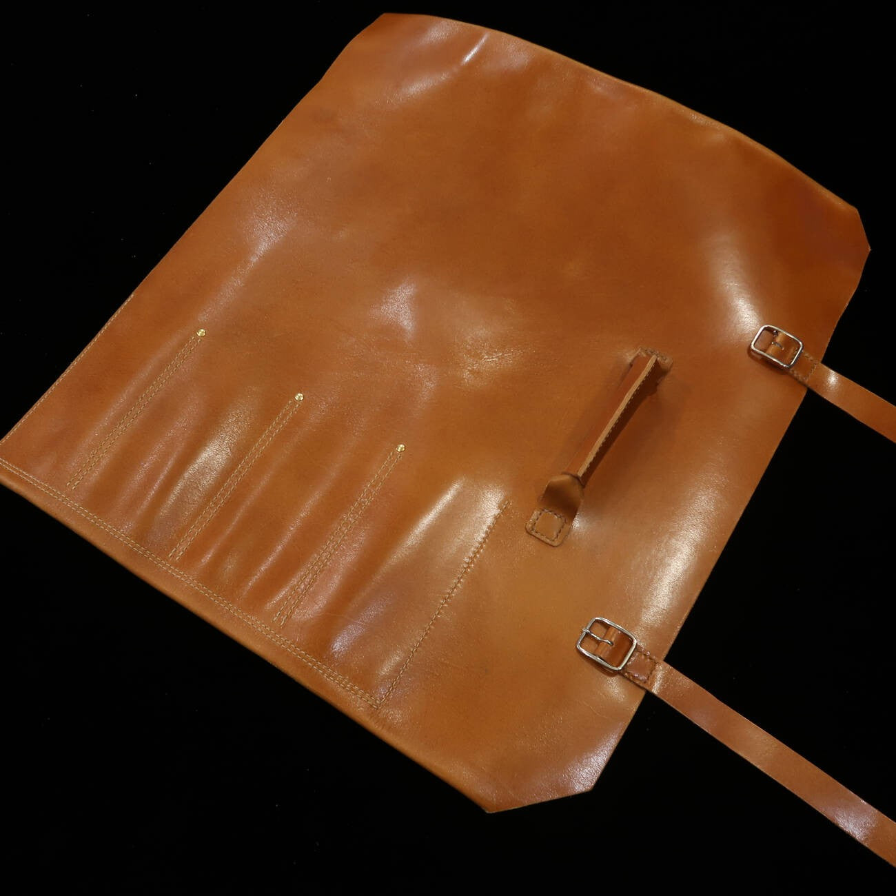 レザーナイフロール Long Lasteing Leather 4色展開  4P (ボルドー/ブラウン/ネイビー/黒)