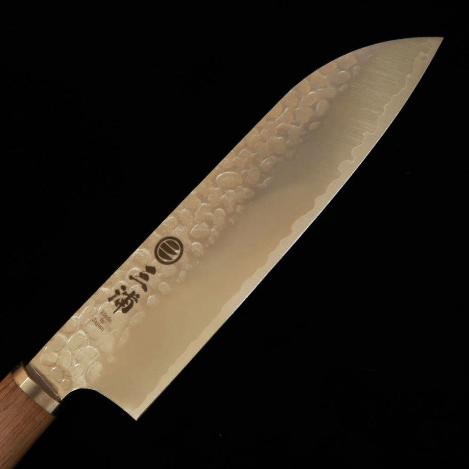 三浦 MIURA 三徳 VG10 鎚目 ウォルナット柄（165mm）