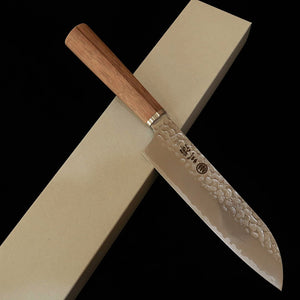 Miura MIURA Santoku VG10, martelado, cabo em nogueira (165 mm)