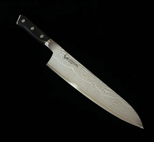 [Nouveau standard] Couteau de chef (Gyuto) ZANMAI Classic 3 Damas noir par MCUSTA (180/210/240 mm)