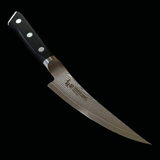 [New Standard] ZANMAI MCUSTA Boning Knife, Classic 3 Damascus Black (165mm)