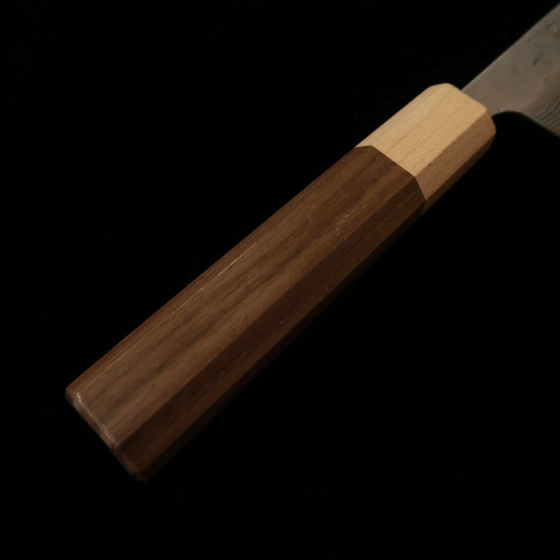 Miura MIURA Petty Aço sueco Damasco de níquel 33 camadas Acabamento washi Cabo de bordo com boca em nogueira (135 mm)