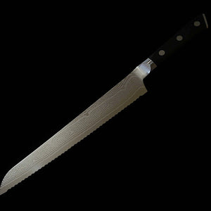 [Nouvelle référence] MCUSTA ZANMAI Zanmai Classic 3 Damas – Couteau à pain noir (230 mm)