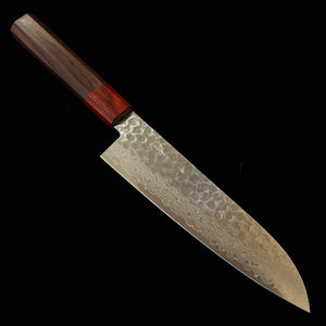 MIURA Santoku AUS10 Martelé Damas Manche en palissandre (185 mm)