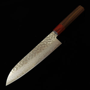 Miura MIURA Santoku AUS10 Martelado Damasco Cabo de pau-rosa (185 mm)