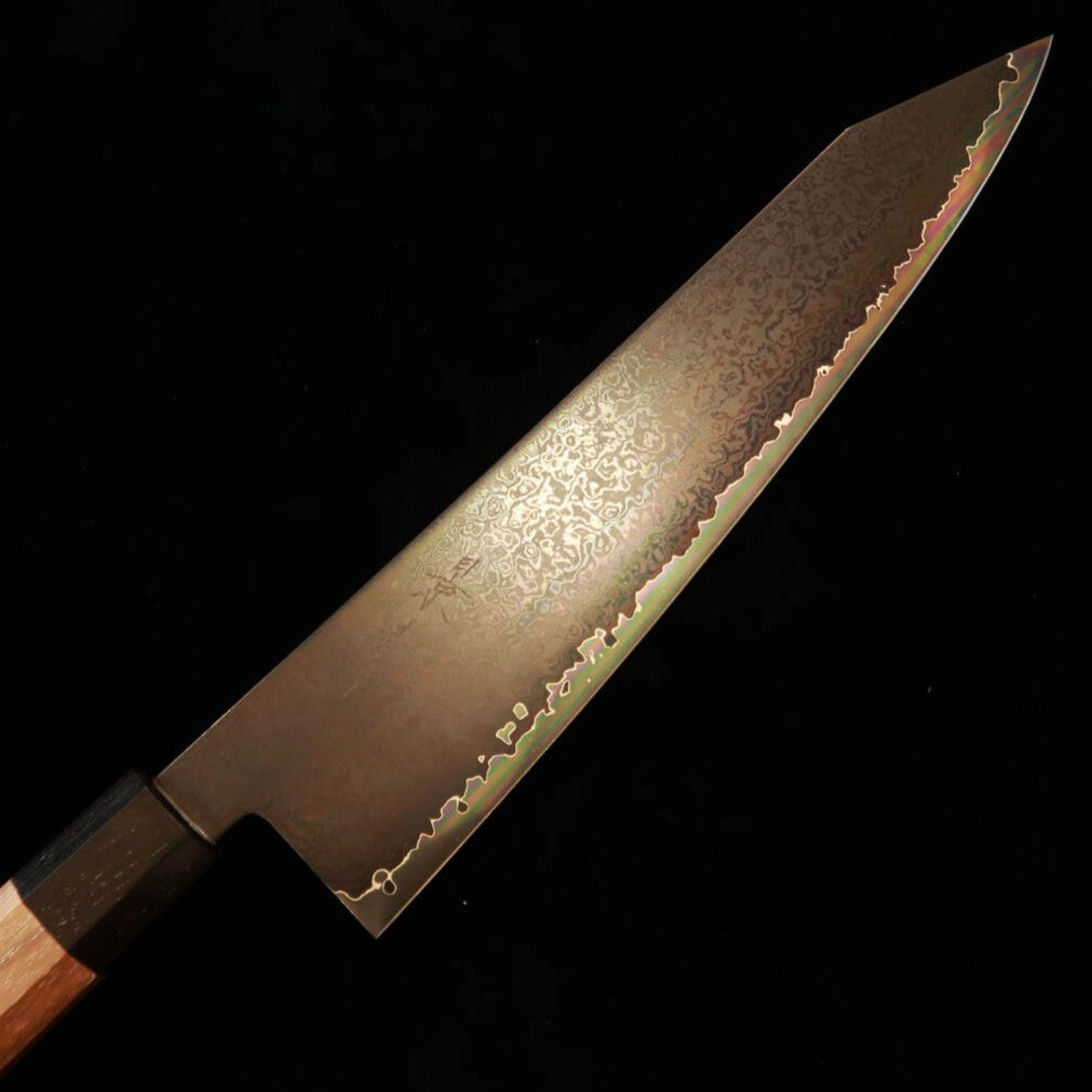 KAGEKIYO Kiritsuke Gyuto VG-10 Black Hammered Damascus Walnut Handle (210/240mm)