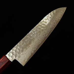 Miura MIURA Santoku AUS10 Martelado Damasco Cabo de pau-rosa (185 mm)