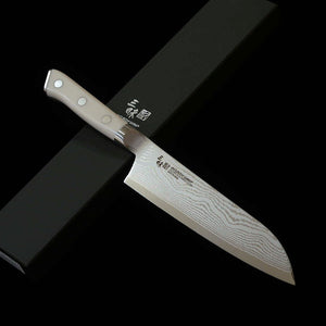 [Nouvel incontournable] MCUSTA ZANMAI Zanmai Classic 3 Damas – santoku, manche Corian (180 mm)