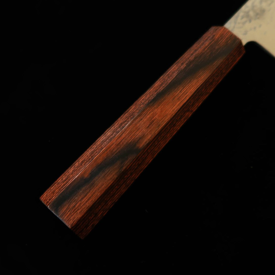 MIURA Gyuto, AUS-8, Tsuchime Matte Finish with Red Pakkawood Octagonal Handle (210mm)
