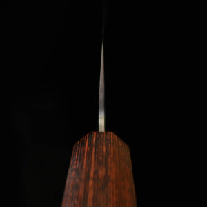 MIURA Gyuto, AUS-8, Tsuchime Matte Finish with Red Pakkawood Octagonal Handle (210mm)