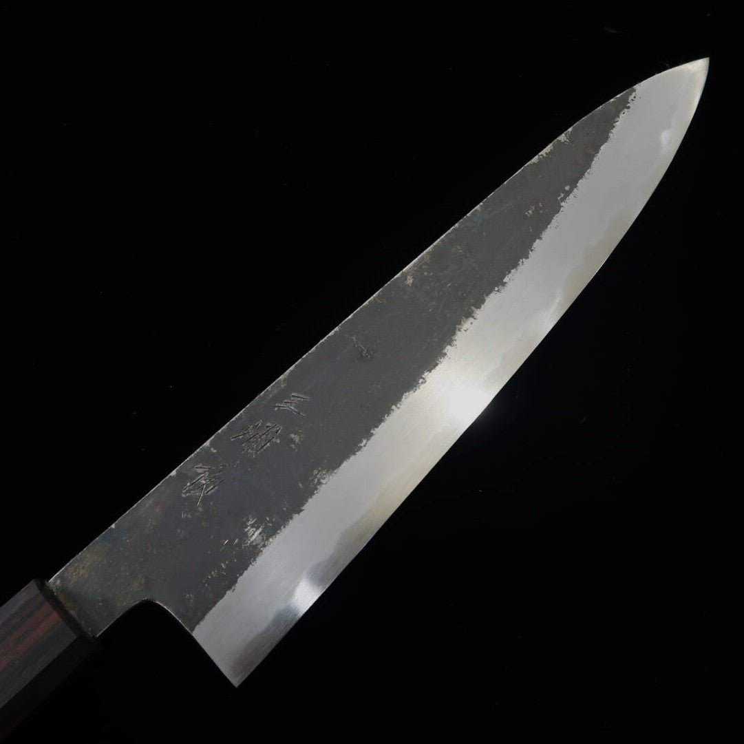 三浦頂MIURA Itadaki 田中義一 牛刀 白紙二号 黒打ち ブビンガハンドル （240ｍｍ）