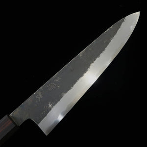 三浦頂MIURA Itadaki 田中義一 牛刀 白紙二号 黒打ち ブビンガハンドル （240ｍｍ）