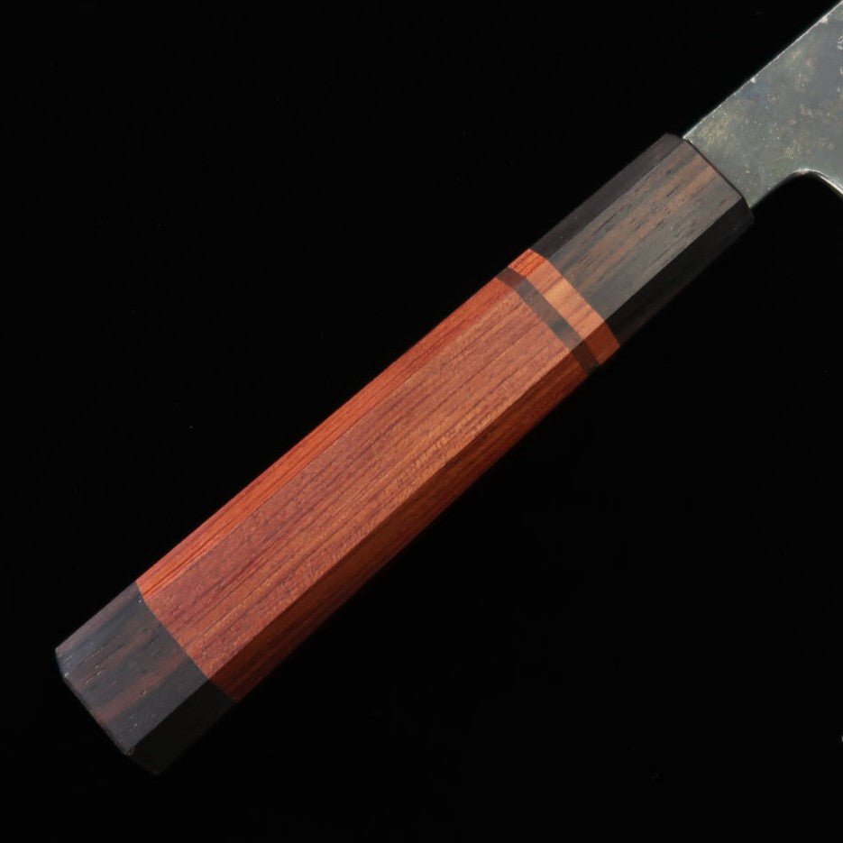 三浦頂MIURA Itadaki 田中義一 牛刀 白紙二号 黒打ち ブビンガハンドル （240ｍｍ）