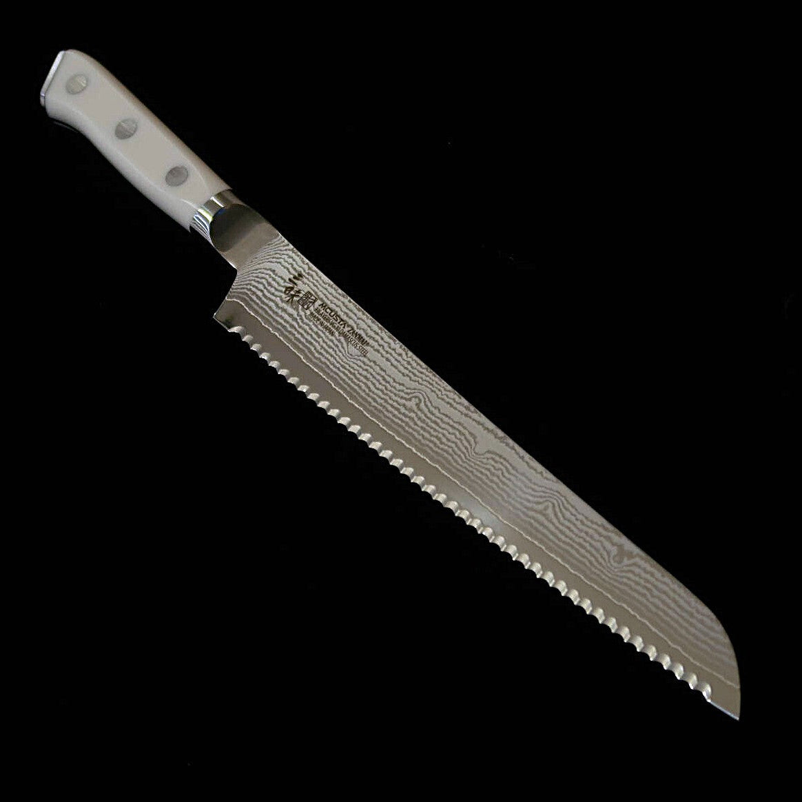 【新定番】三昧MCUSTA ZANMAI クラシック3ダマスカス　パン切 コーリアン　(230mm)