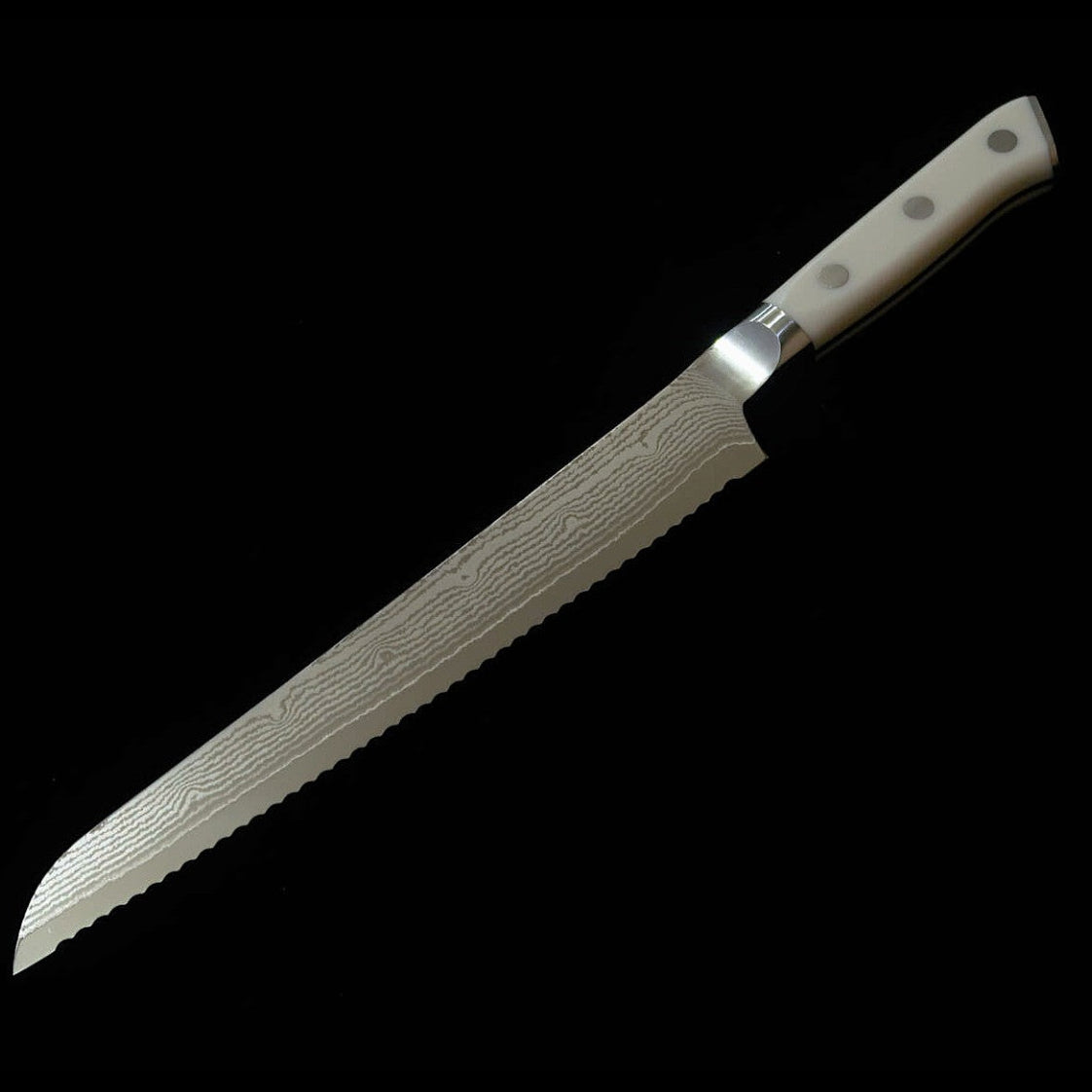 【新定番】三昧MCUSTA ZANMAI クラシック3ダマスカス　パン切 コーリアン　(230mm)