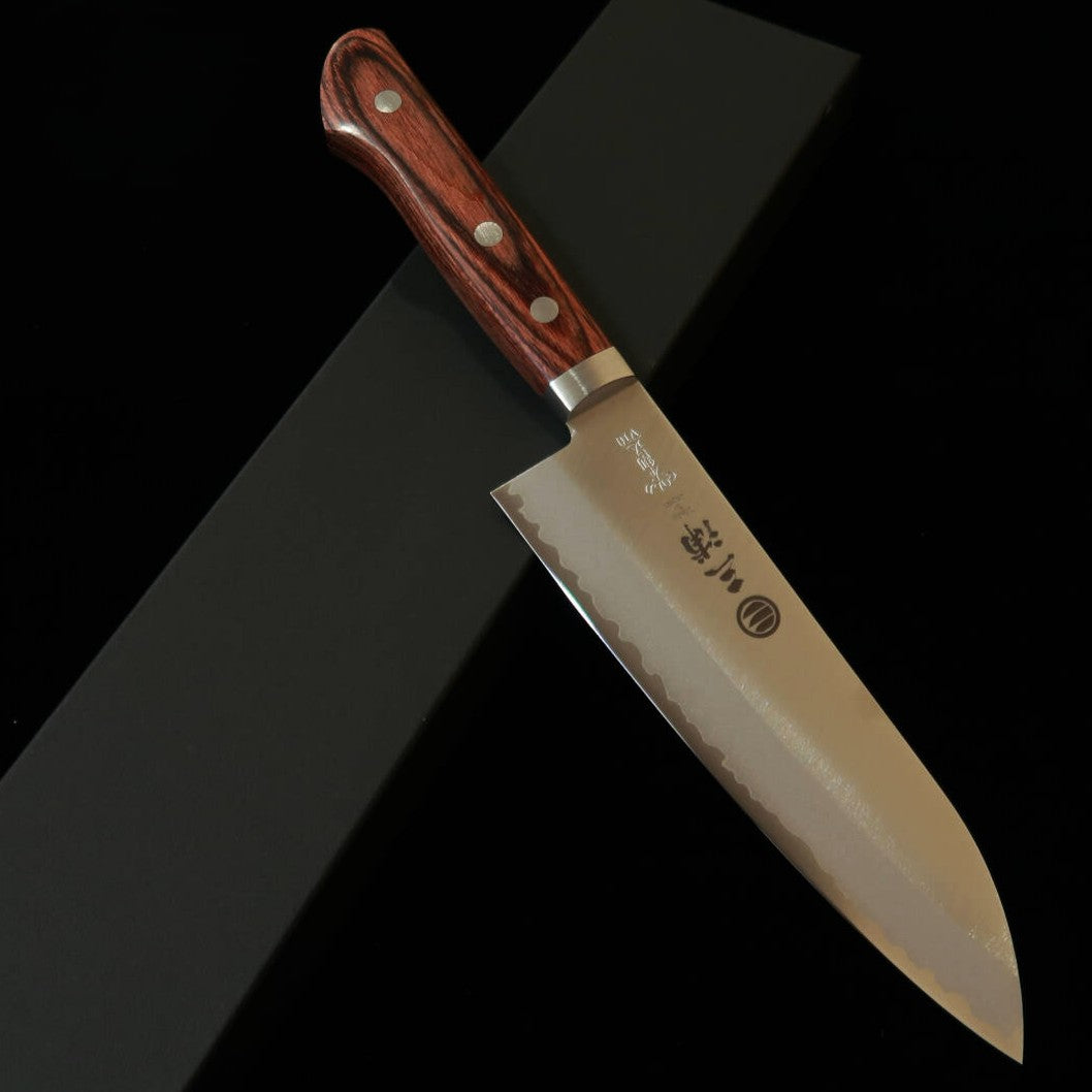 Miura santoku VG10, pulido, mango de caoba (165 mm)