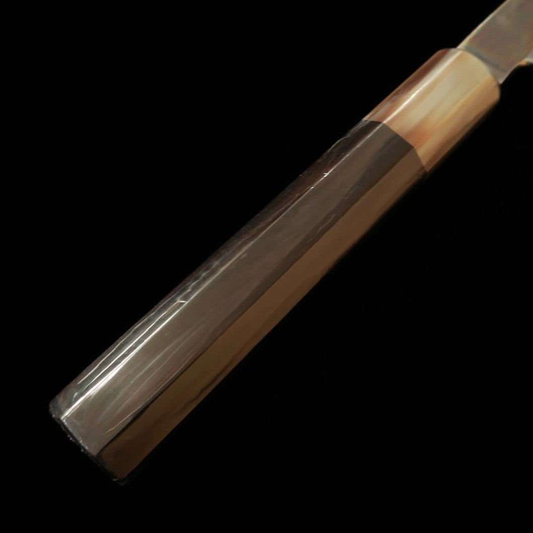 Sakimaru takobiki SUISIN, obra de Ikeda Yoshikazu, Shirogami no.3, forjado integral, mango octogonal de ébano, funda de magnolia (300 mm)