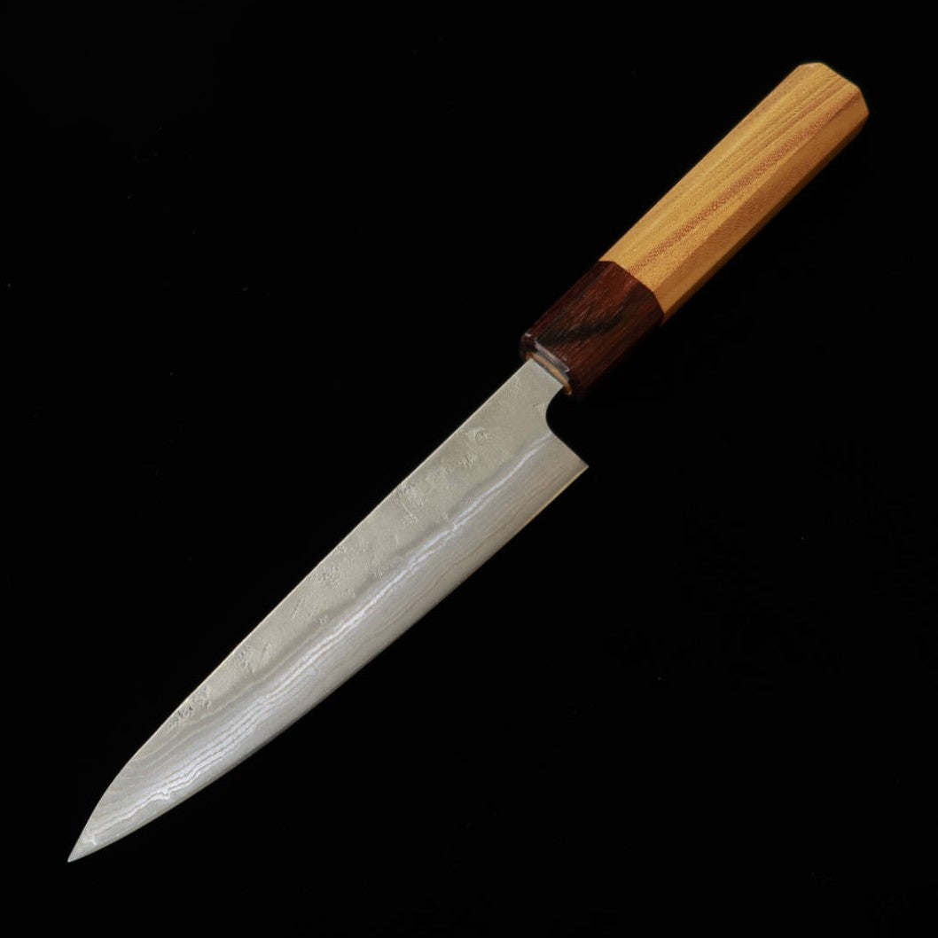 MIURA Petty, Swedish Steel, Nashiji Damascus with Keyaki Octagonal Handle (135mm)