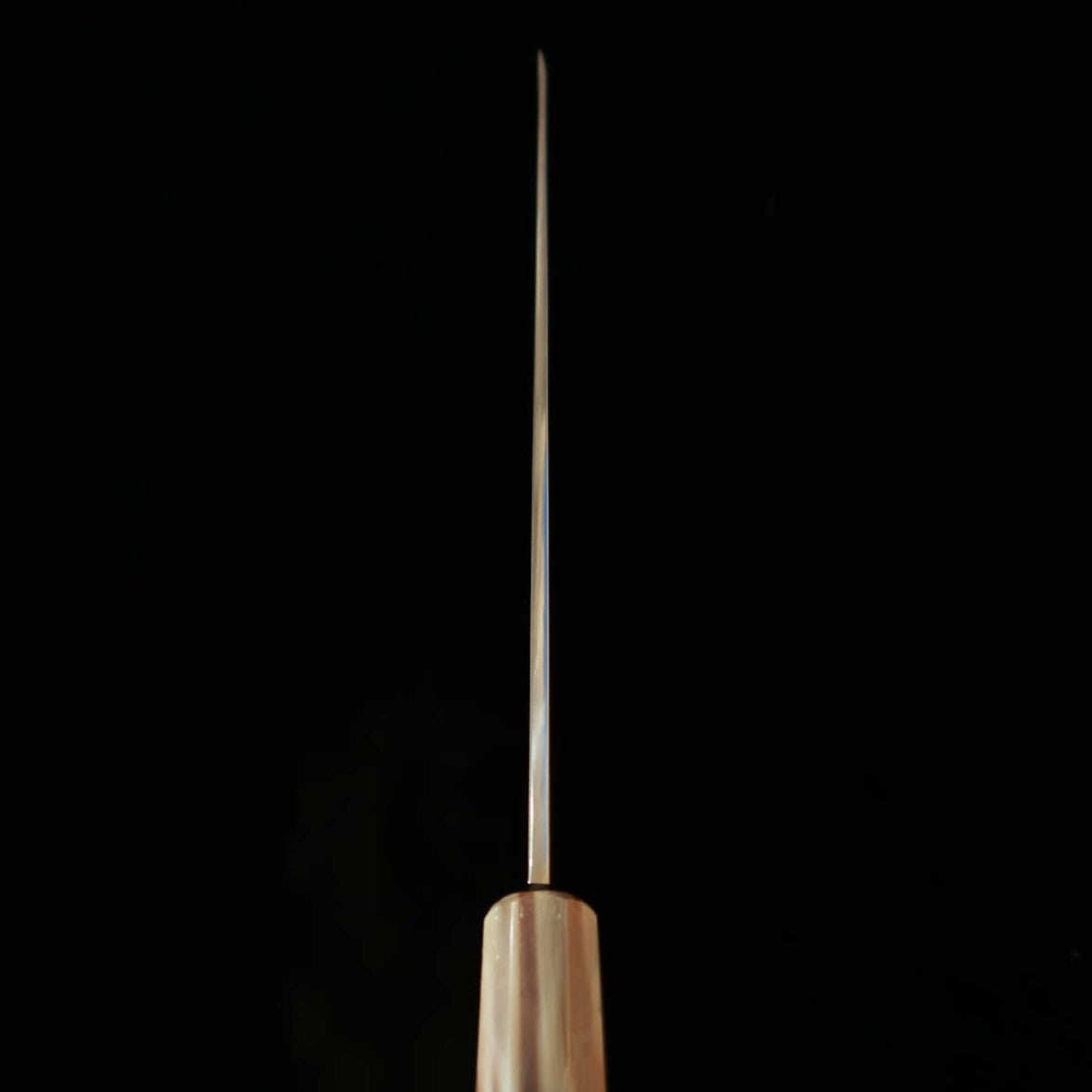 Sakimaru takobiki SUISIN, obra de Ikeda Yoshikazu, Shirogami no.3, forjado integral, mango octogonal de ébano, funda de magnolia (300 mm)