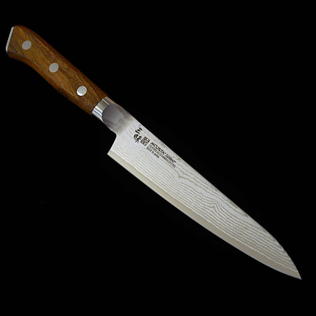 [New Standard] ZANMAI MCUSTA Classic 3 Damascus Petty Ironwood (110/150mm)