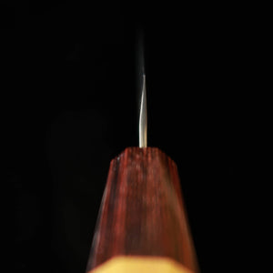 MIURA Petty, Swedish Steel, Nashiji Damascus with Keyaki Octagonal Handle (135mm)