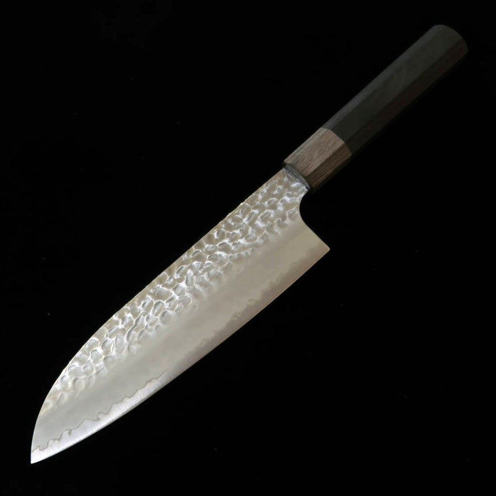 MIURA Santoku HAP40, finition martelée, manche octogonal en contreplaqué gris (165 mm)