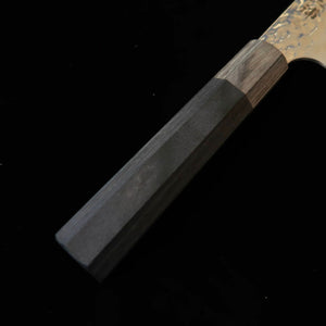 MIURA Santoku HAP40, finition martelée, manche octogonal en contreplaqué gris (165 mm)