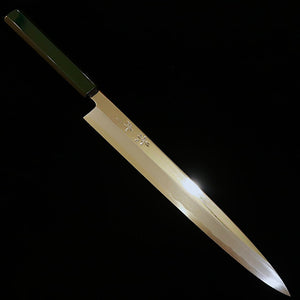 KAGEKIYO, Yanagiba, Shirogami No.1, Laque verte (270/300 mm)