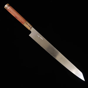 三浦佩MIURA Obidama 切付柳刃 左利き用 銀紙三号 鏡面仕上げ ブラジリアン花梨柄 （300ｍｍ）