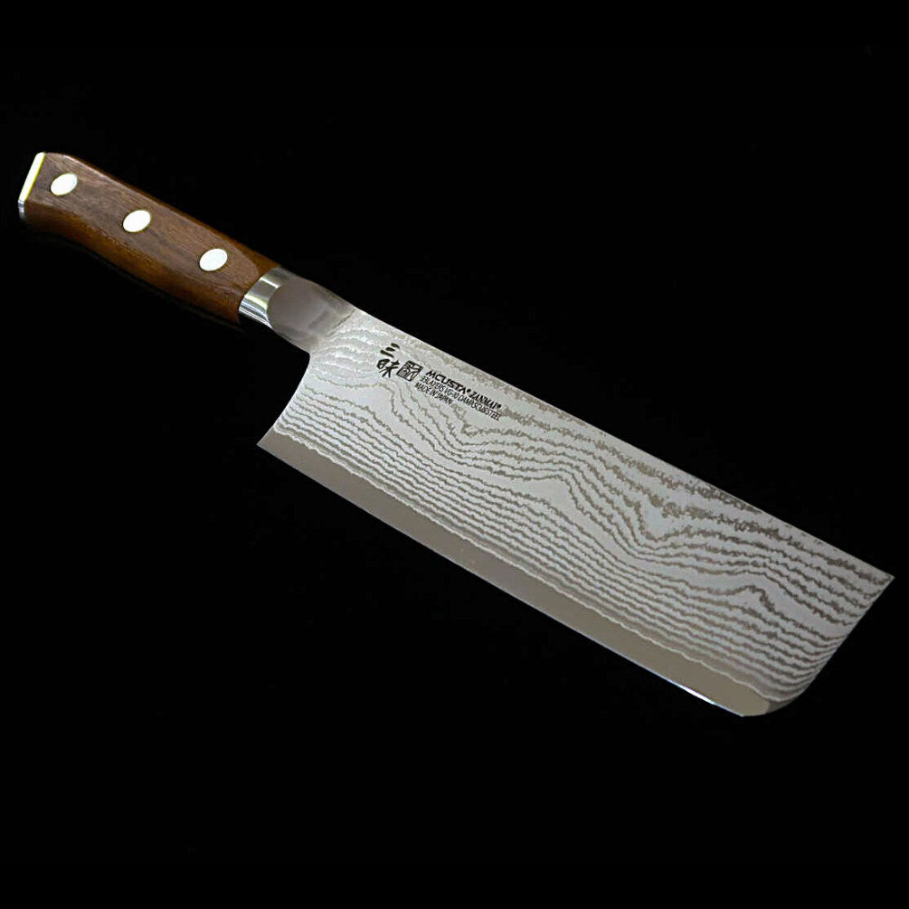 [Nouvelle référence] MCUSTA ZANMAI Zanmai Classic 3 Damascus nakiri, manche en ironwood (165 mm)