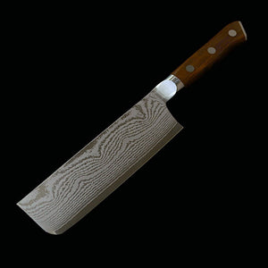【Novo padrão】MCUSTA ZANMAI Classic 3 Damasco nakiri, cabo em ironwood (165 mm)