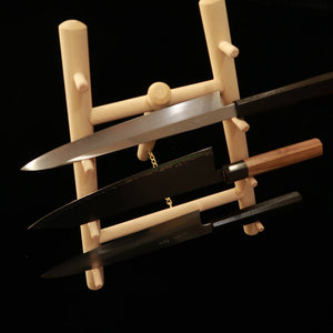 Estante para cuchillos, para 4 piezas, de madera de magnolia, tipo desmontable