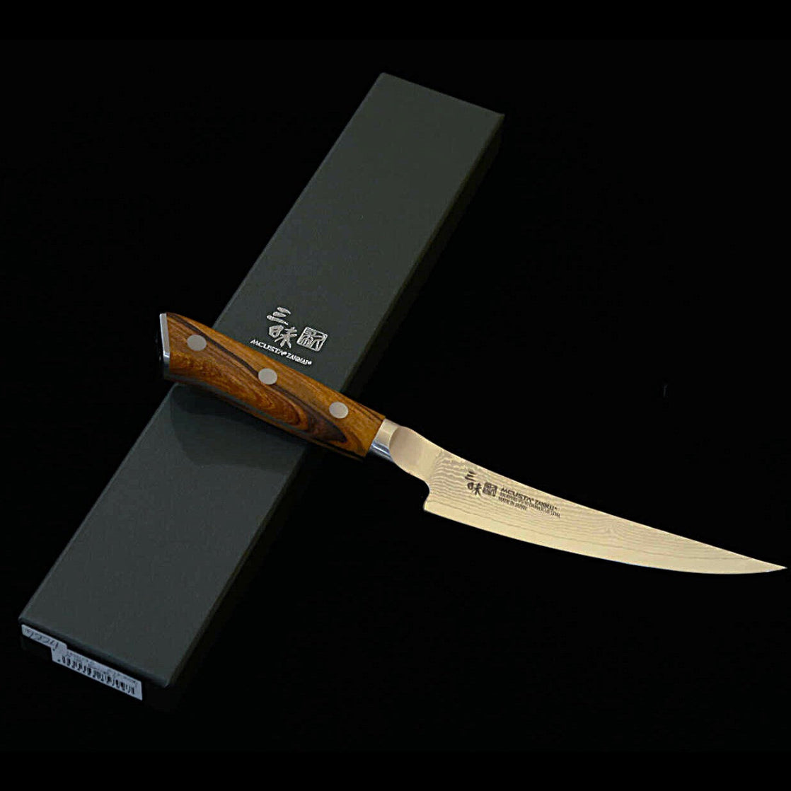 【新定番】三昧MCUSTA ZANMAI クラシック3ダマスカス　ボーニング アイアンウッド　(165mm)