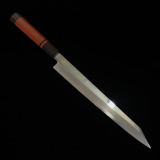 三浦佩MIURA Obidama 勘所切付柳刃 VG10 鏡面仕上げ ブビンガハンドル（270ｍｍ）