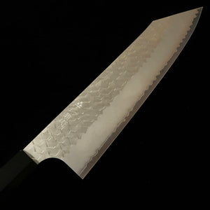 NIGARA 二唐刃物鍛造所, cuchillo gyuto kiritsuke SG2, acabado pulido martillado, mango octogonal de wengué (210 mm)