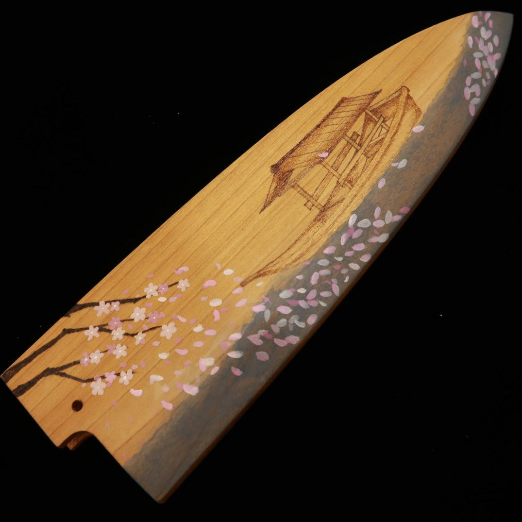 SUISIN Suisin deba acero Yasugi con funda de magnolia -Barco de primavera- (210 mm)