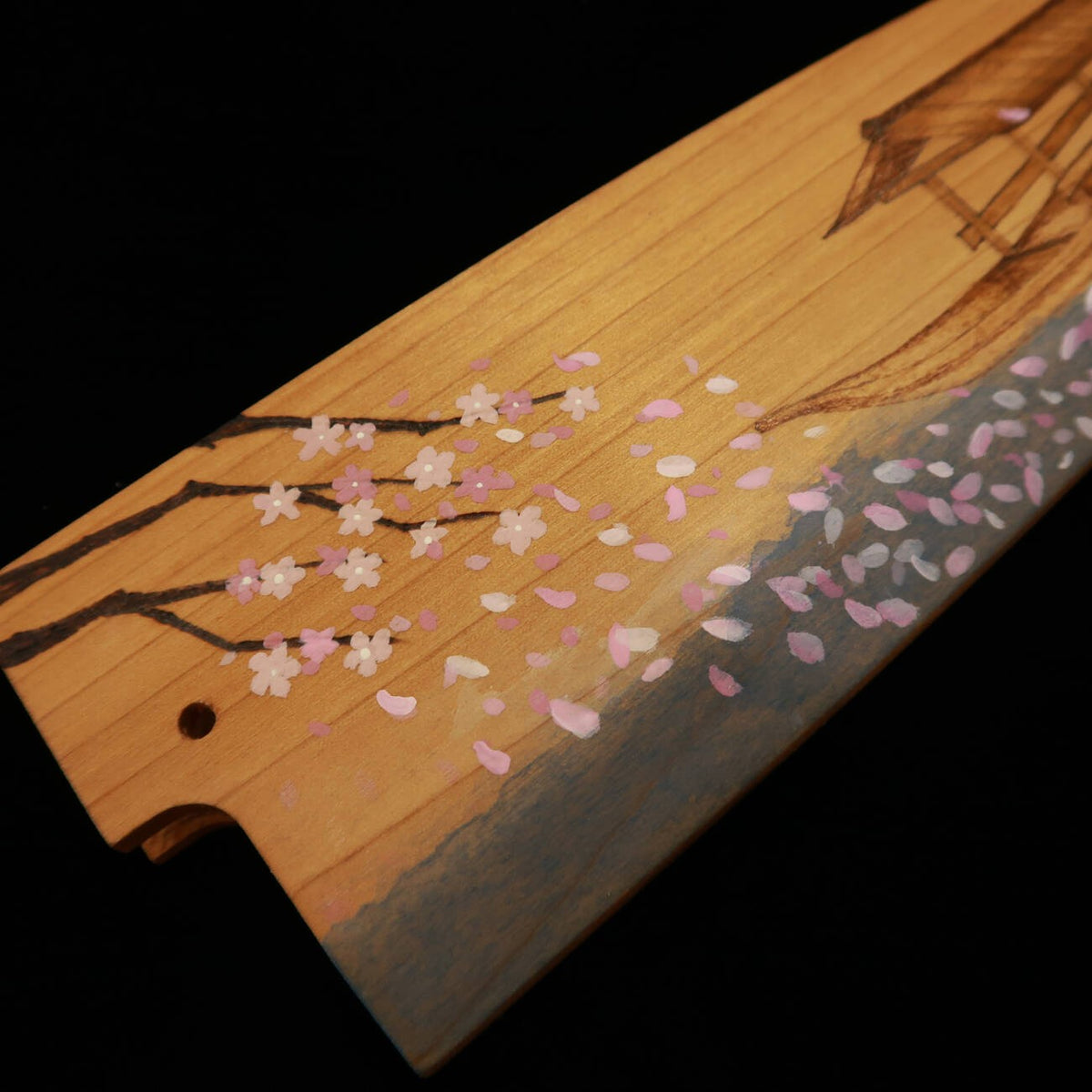 SUISIN Suisin deba acero Yasugi con funda de magnolia -Barco de primavera- (210 mm)