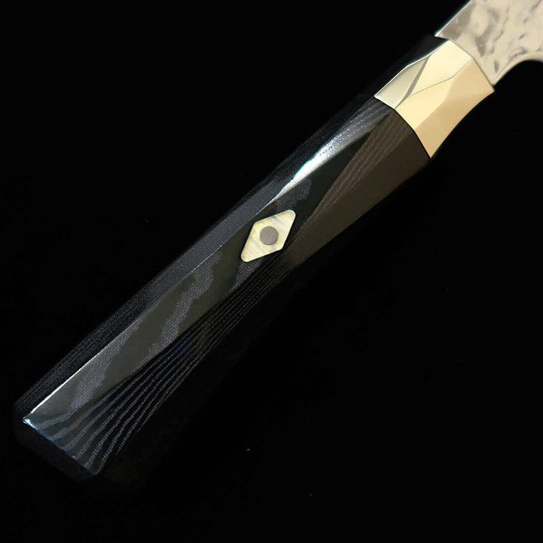 【新定番】三昧MCUSTA ZANMAI シュプリーム3 鎚目 三徳 黒（180mm）