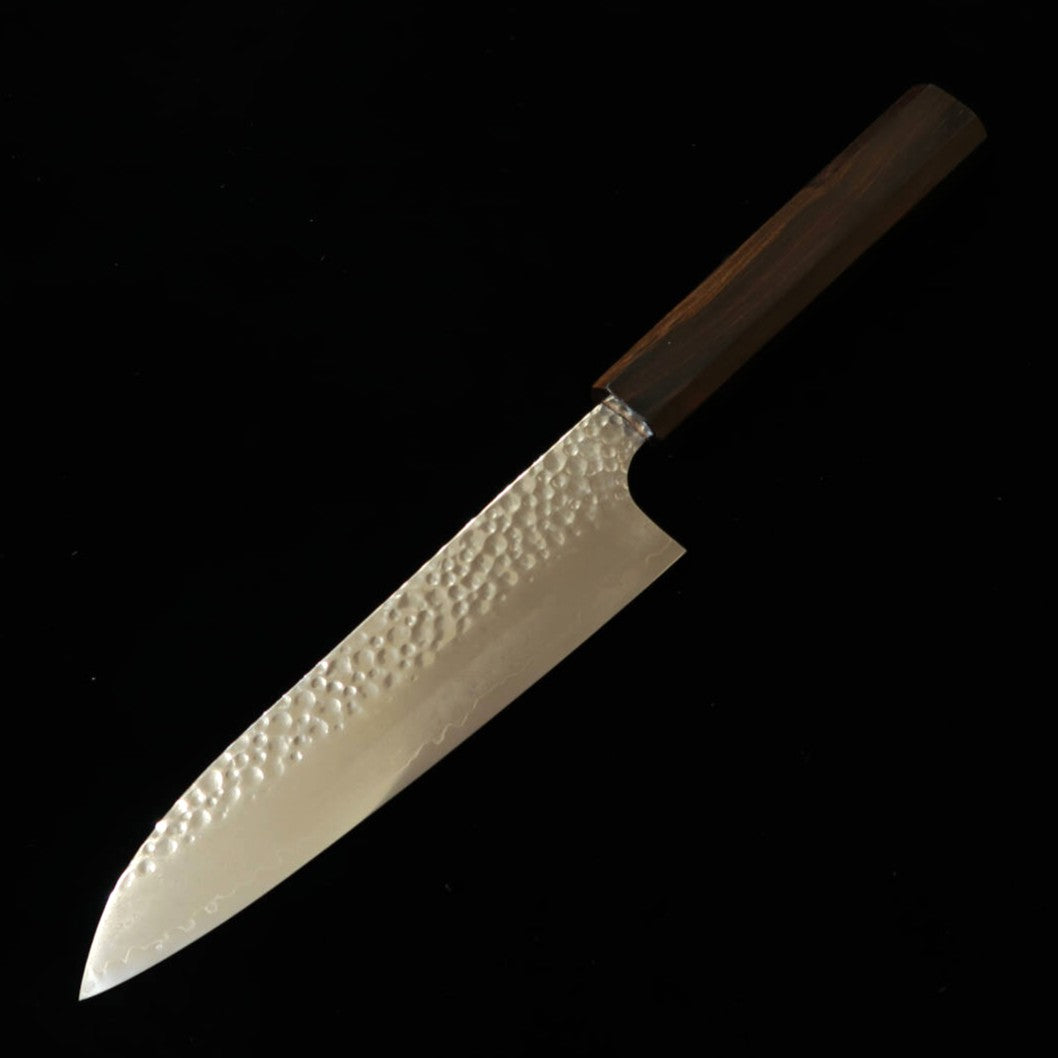 初心HATSUKOKORO 鷹 三徳 VG10 鎚目 ダマスカス 黒檀一体型（170mm）