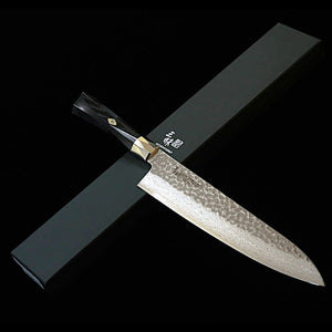 [Novo padrão] MCUSTA ZANMAI Supreme III martelado gyuto preto (180–240 mm)