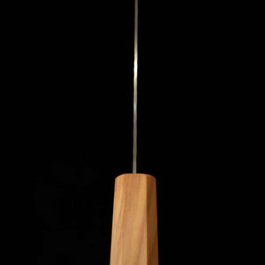 HATSUKOKORO Taka Santoku VG10 martelado Damasco cabo integral de oliveira (170 mm)