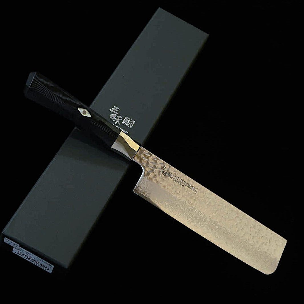 [Nouvelle référence] MCUSTA ZANMAI Zanmai Supreme 3, martelé, Nakiri noir (165 mm)
