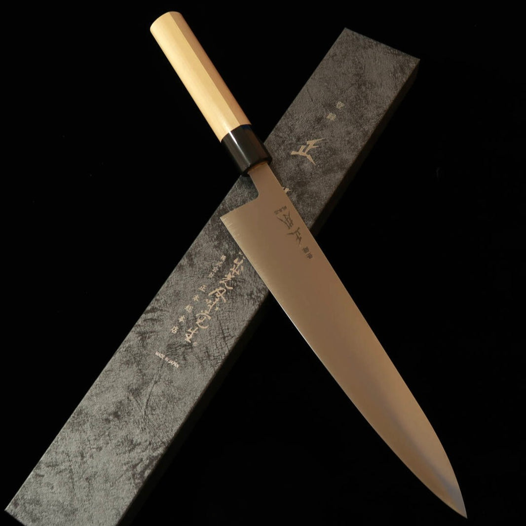 正本総本店 MASAMOTO SOUHONTEN 本霞 白紙二号 和牛刀 (240/270mm)