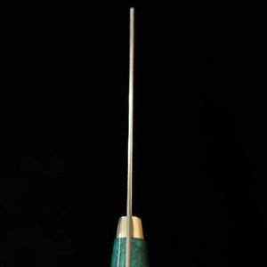 二唐刃物鍛錬所NIGARA  切付菜切 SG2 黒打 槌目 ターコイズハンドル（180mm）