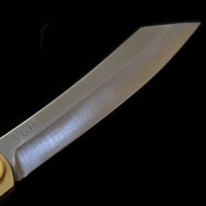 Higonokami (HIGONOKAMI) [HALL HAUS Collaboration] VG10 Brass Handle (70mm)
