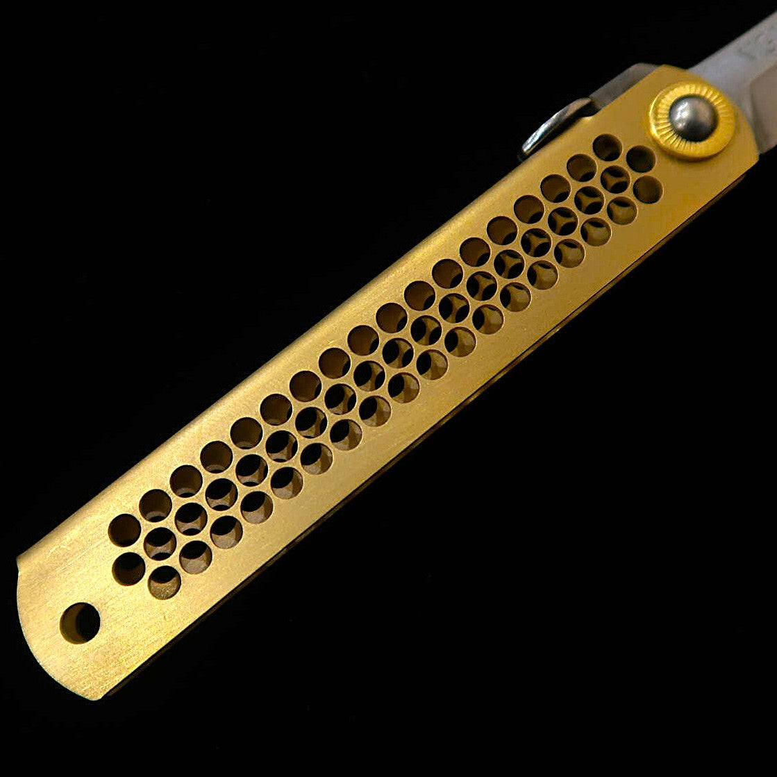 Higonokami (HIGONOKAMI) [HALL HAUS Collaboration] VG10 Brass Handle (70mm)